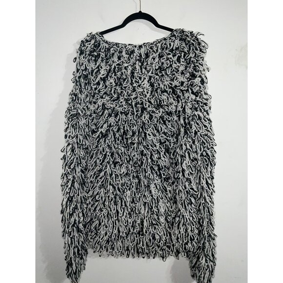 Glamorous|Urban Outfitters Shaggy Fringe Pullover Sweater Loopy Knit  M/L - Picture 4 of 10